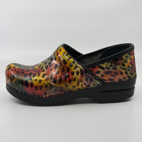 Dansko‎ Women's Colorful Animal Print Patent Leather Clogs Shoes Size 38 - Picture 5 of 6